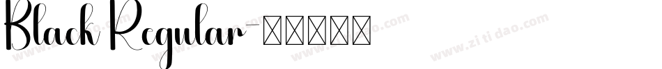 Black Regular字体转换